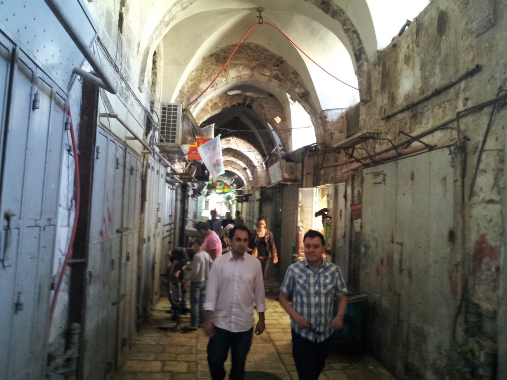 We walk through another market near the Jewish Quarter in Jerusalem.