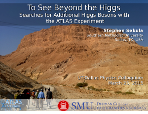 The title slide from my Wednesday UT-Dallas Physics Colloquium.