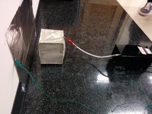 We did a small study this week of the safe distance at which the 35kV anode can be placed from ground to avoid large arcs of lightning (dielectric breakdown of air).