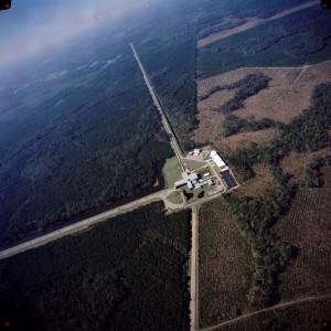 The LIGO gravity wave detection experiment - Livingston, Louisiana site.