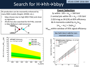 The ATLAS Experiment results from 2015 data on the search for two-Higgs production, where the final state is two photons and two b-quarks. From Ref. 3.