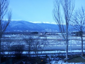 I just moved into my “permanent” place where I will live (rent) while based at CERN during the spring semester and the summer. Not a bad view from my bedroom!