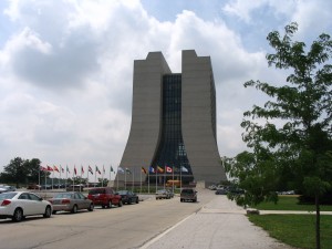 Wilson Hall at Fermilab (photo from Wikipedia, Ref. 1). 