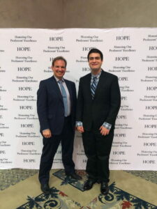 Ryan and I pose for a photo after the HOPE Banquet.