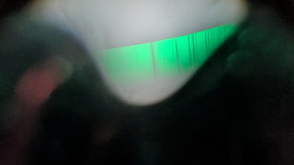 A small part of the green portion of the solar spectrum